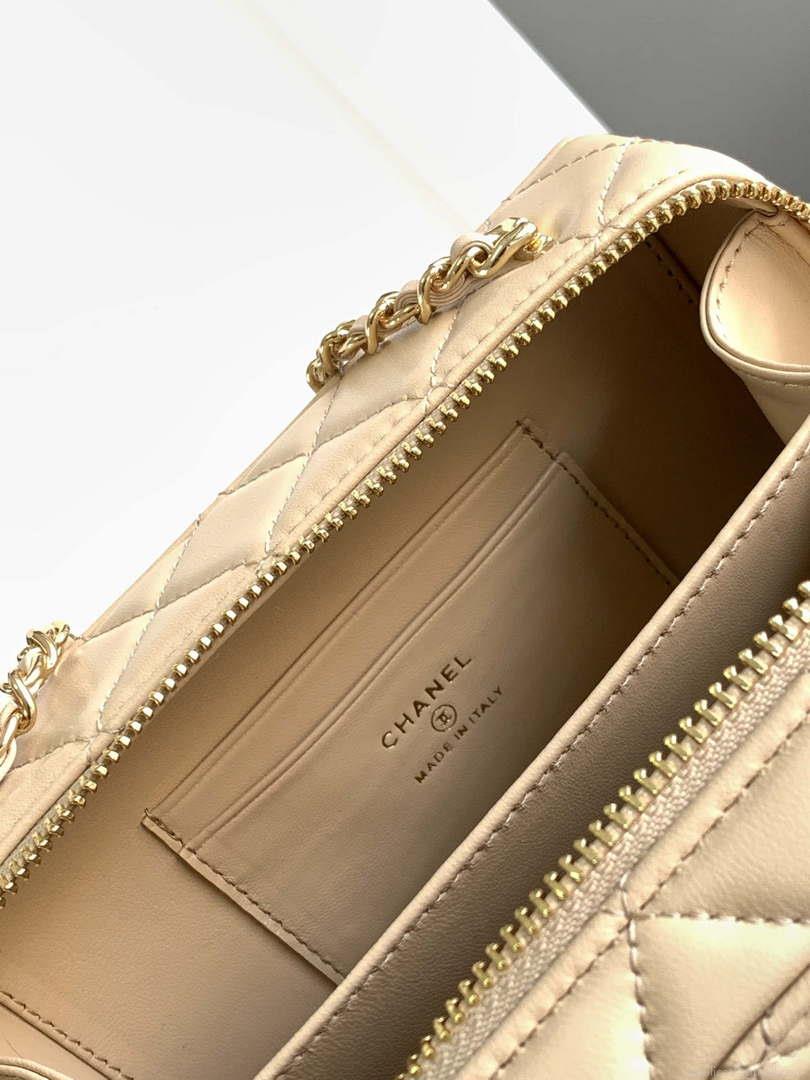 Chanel AS4817 Camera Case Apricot Lambskin Bag