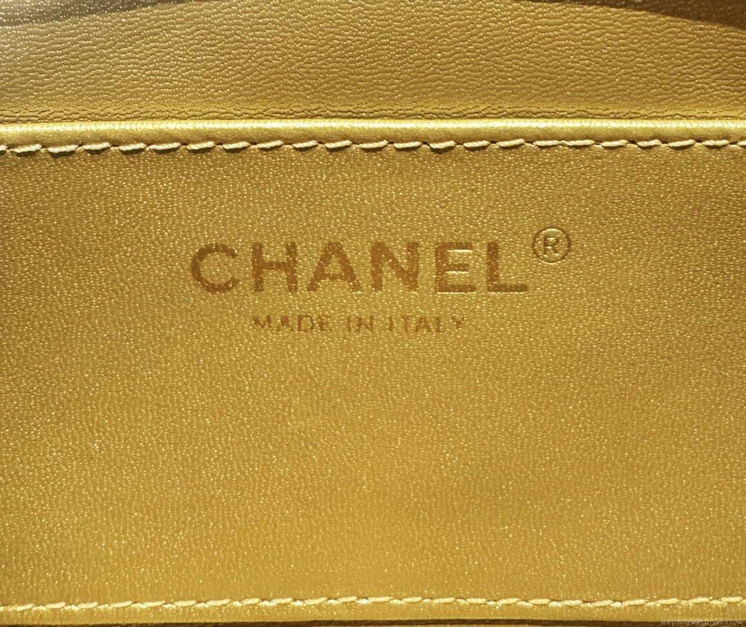 Chanel AS4861 Small Flap Bag Pearly Lambskin Imitation Pearls & Gold-Tone Metal Black