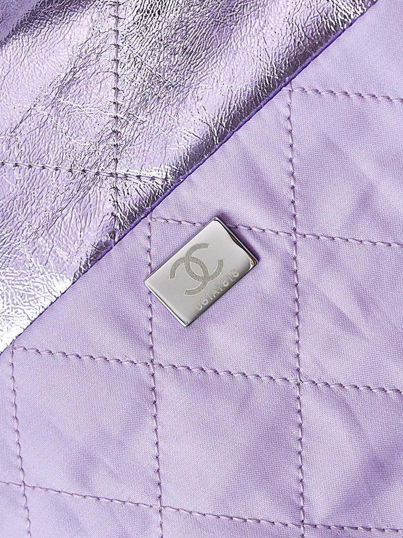 Chanel 22 HandBag Fantasy color Calfskin & Gold-Tone Metal AS3261 Purple