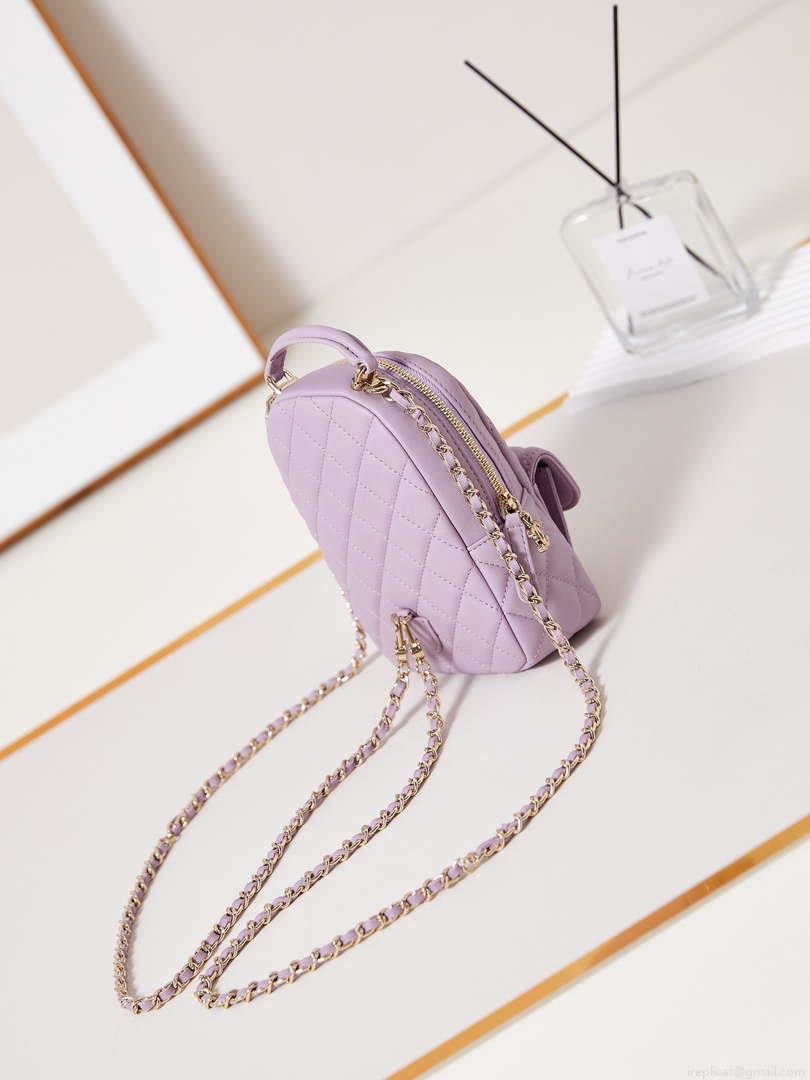 Chanel Ap3753 CLASSIC MINI Backpack Lambskin Lilac