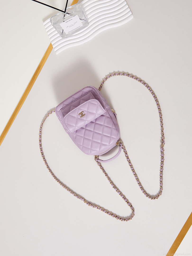 Chanel Ap3753 CLASSIC MINI Backpack Lambskin Lilac