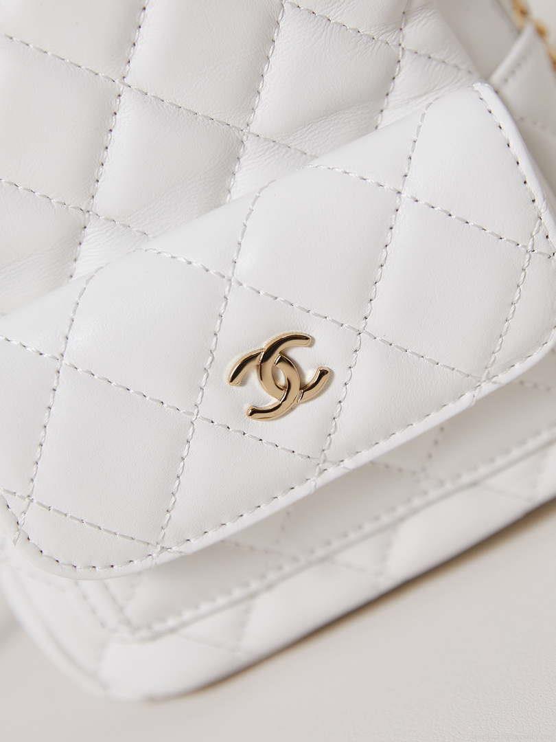 Chanel Ap3753 CLASSIC MINI Backpack Lambskin White