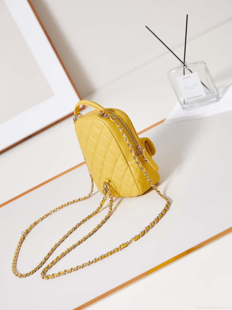Chanel Ap3753 CLASSIC MINI Backpack Lambskin Yellow