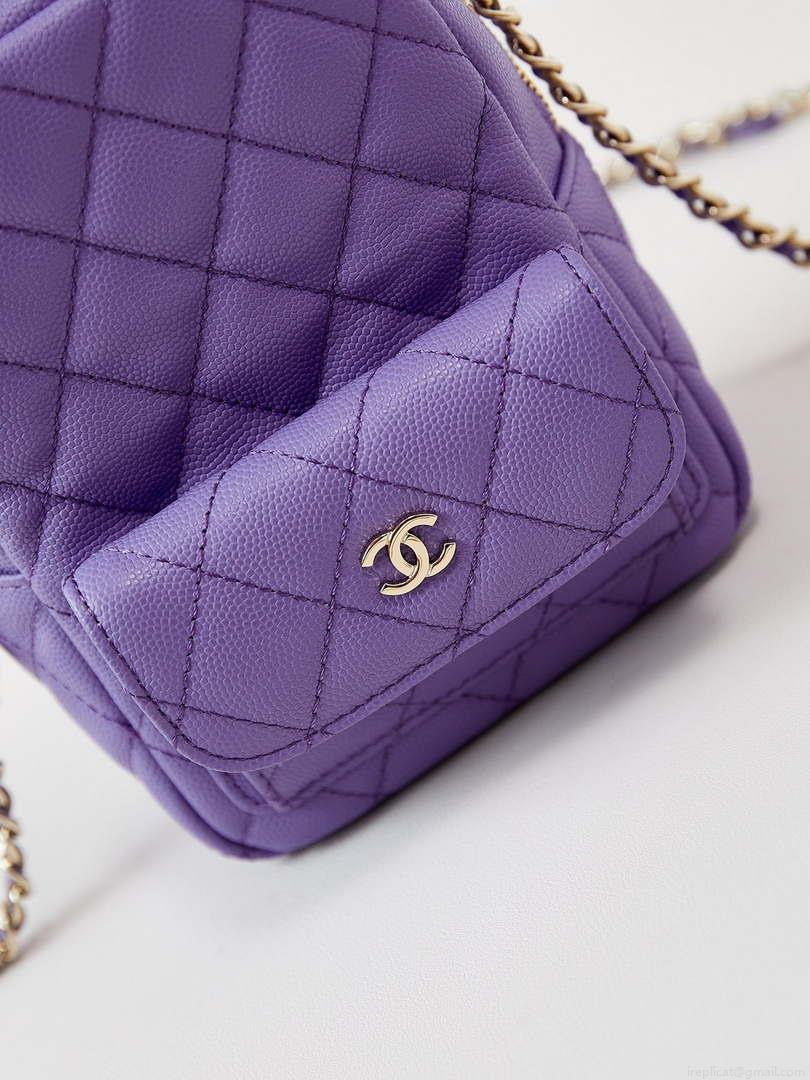 Chanel Ap3753 CLASSIC MINI Backpack Calfskin Purple