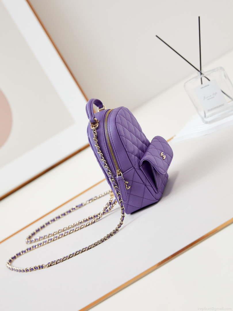 Chanel Ap3753 CLASSIC MINI Backpack Calfskin Purple