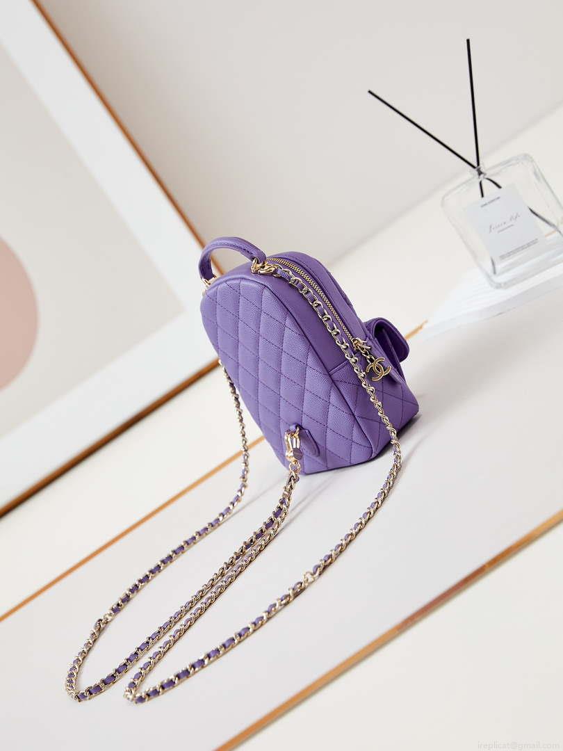 Chanel Ap3753 CLASSIC MINI Backpack Calfskin Purple