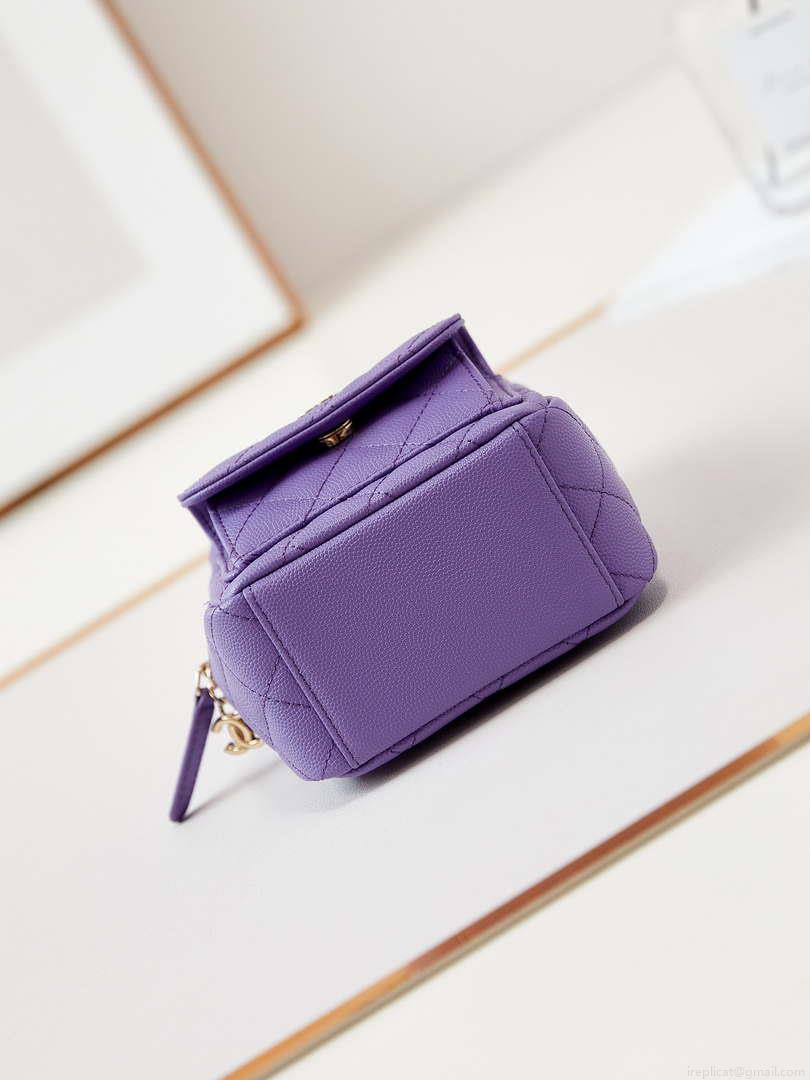 Chanel Ap3753 CLASSIC MINI Backpack Calfskin Purple