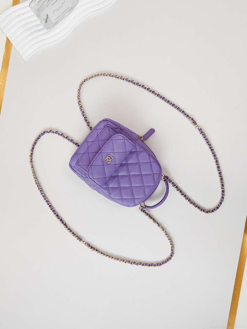 Chanel Ap3753 CLASSIC MINI Backpack Calfskin Purple