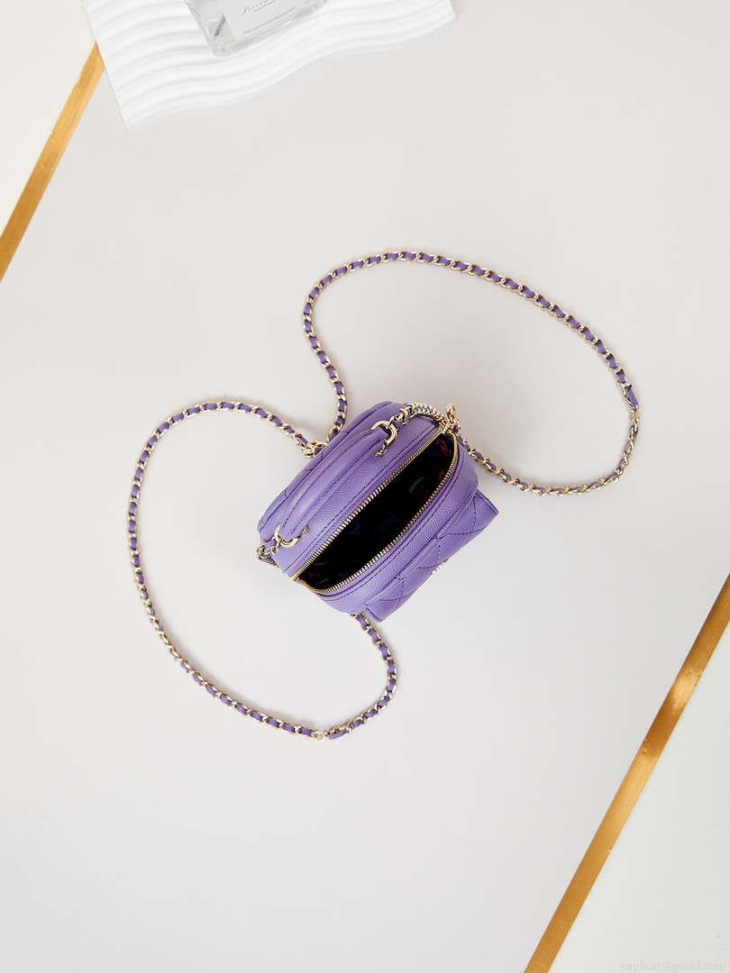 Chanel Ap3753 CLASSIC MINI Backpack Calfskin Purple