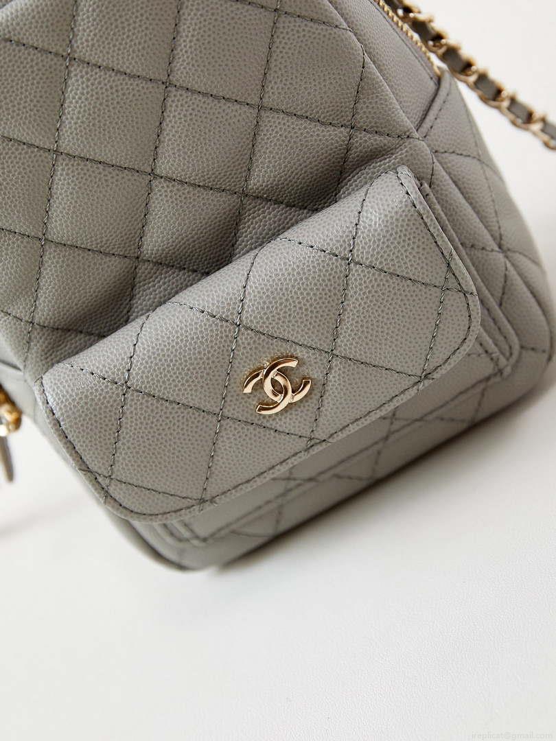 Chanel Ap3753 CLASSIC MINI Backpack Calfskin Grey