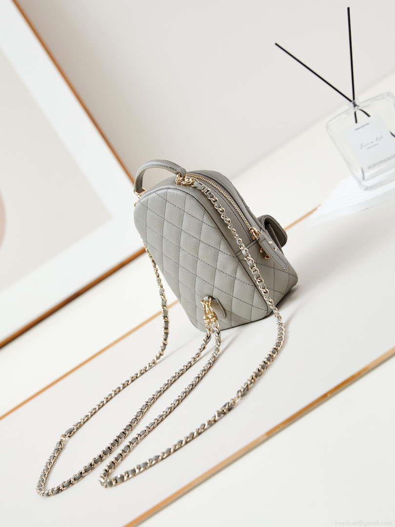 Chanel Ap3753 CLASSIC MINI Backpack Calfskin Grey
