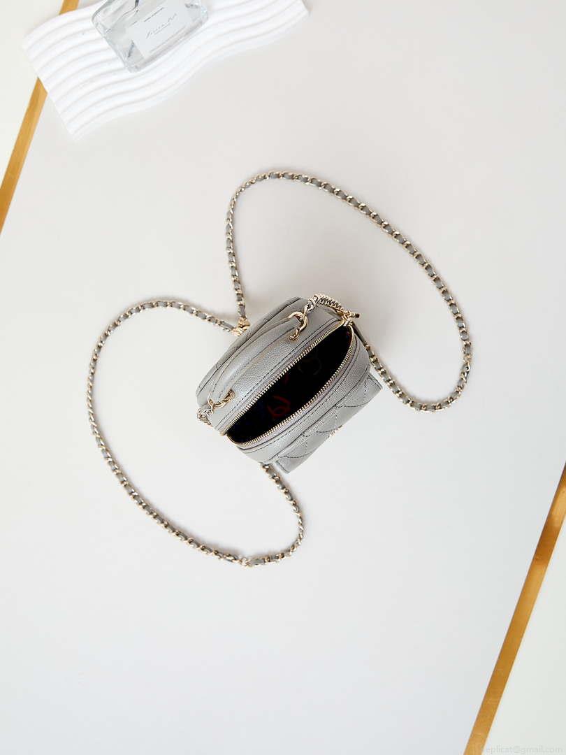 Chanel Ap3753 CLASSIC MINI Backpack Calfskin Grey