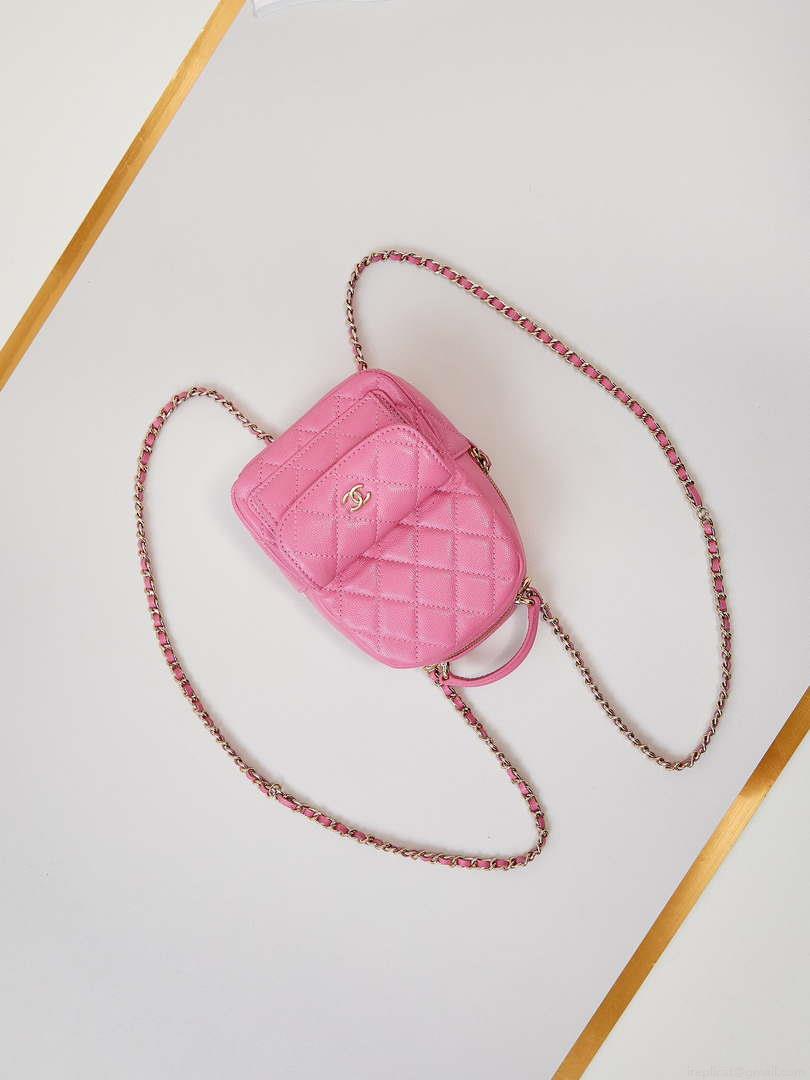 Chanel Ap3753 CLASSIC MINI Backpack Calfskin Hot Pink