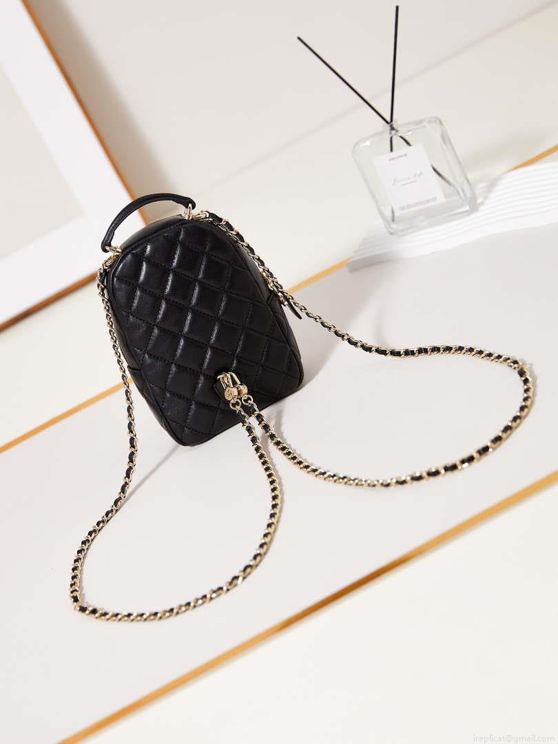 Chanel Ap3753 CLASSIC MINI Backpack Lambskin Black