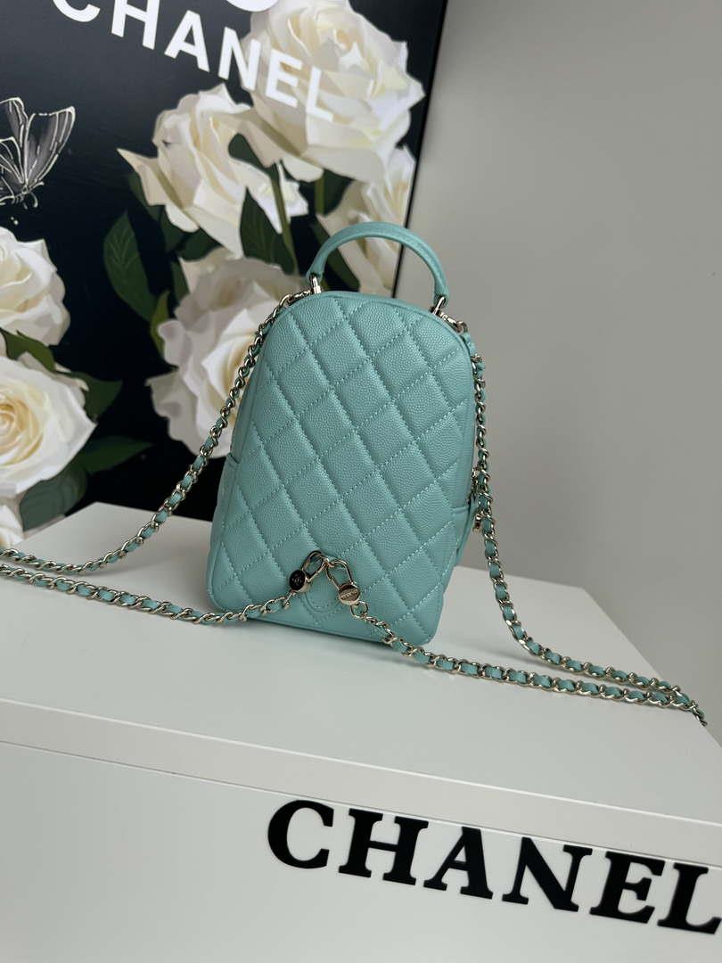 Chanel Ap3753 CLASSIC MINI Backpack Calfskin Lake Blue
