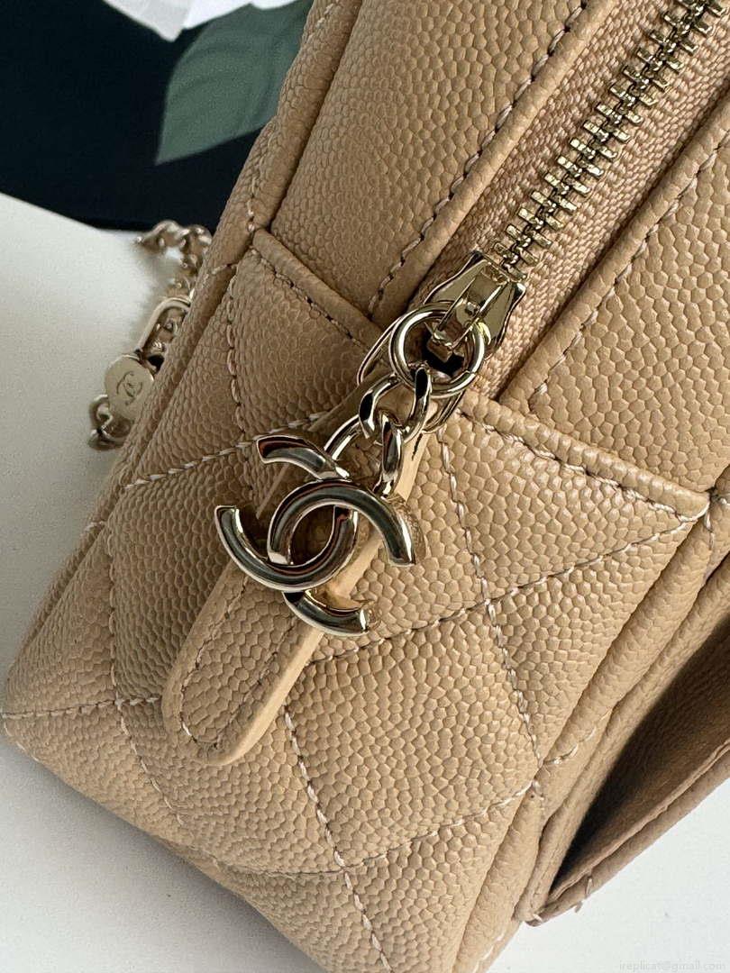 Chanel Ap3753 CLASSIC MINI Backpack Calfskin Apricot