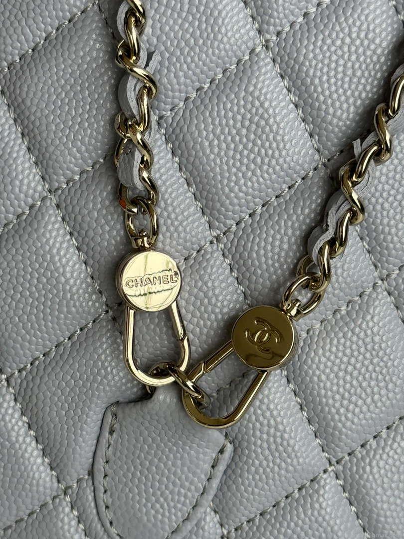 Chanel Ap3753 CLASSIC MINI Backpack Calfskin Gray Purple