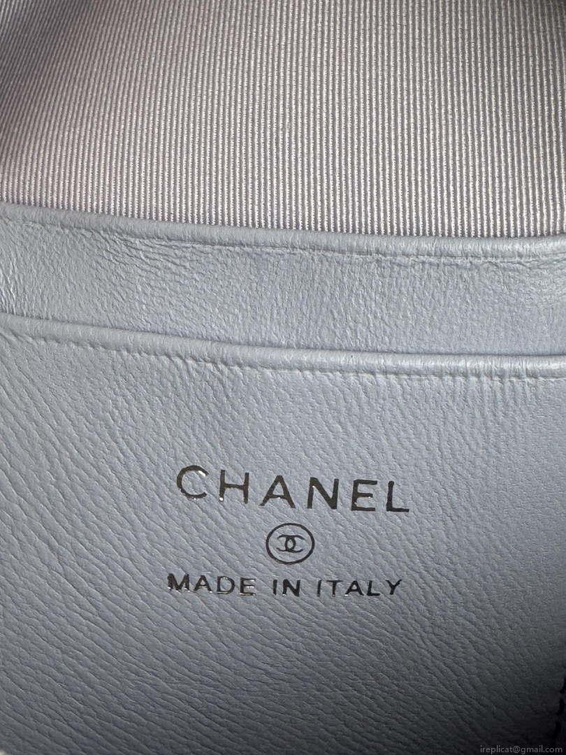 Chanel Ap3753 CLASSIC MINI Backpack Calfskin Gray Purple