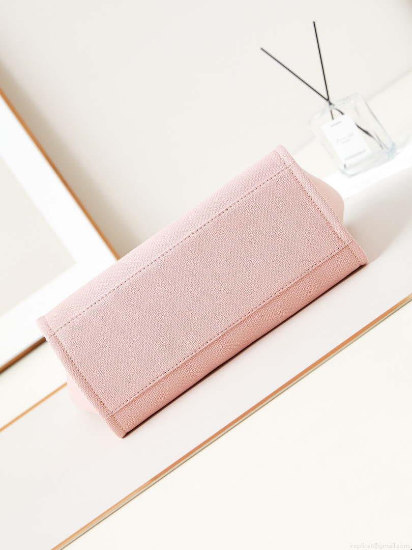 Chanel AS3257 Small Shopping Bag Mixed Fibers Calfskin & Gold-Tone Metal Pink
