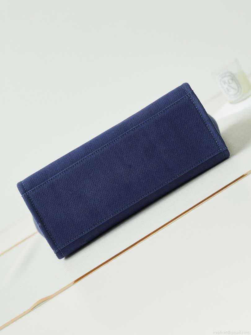 Chanel AS3257 Small Shopping Bag Mixed Fibers Calfskin & Gold-Tone Metal Blue