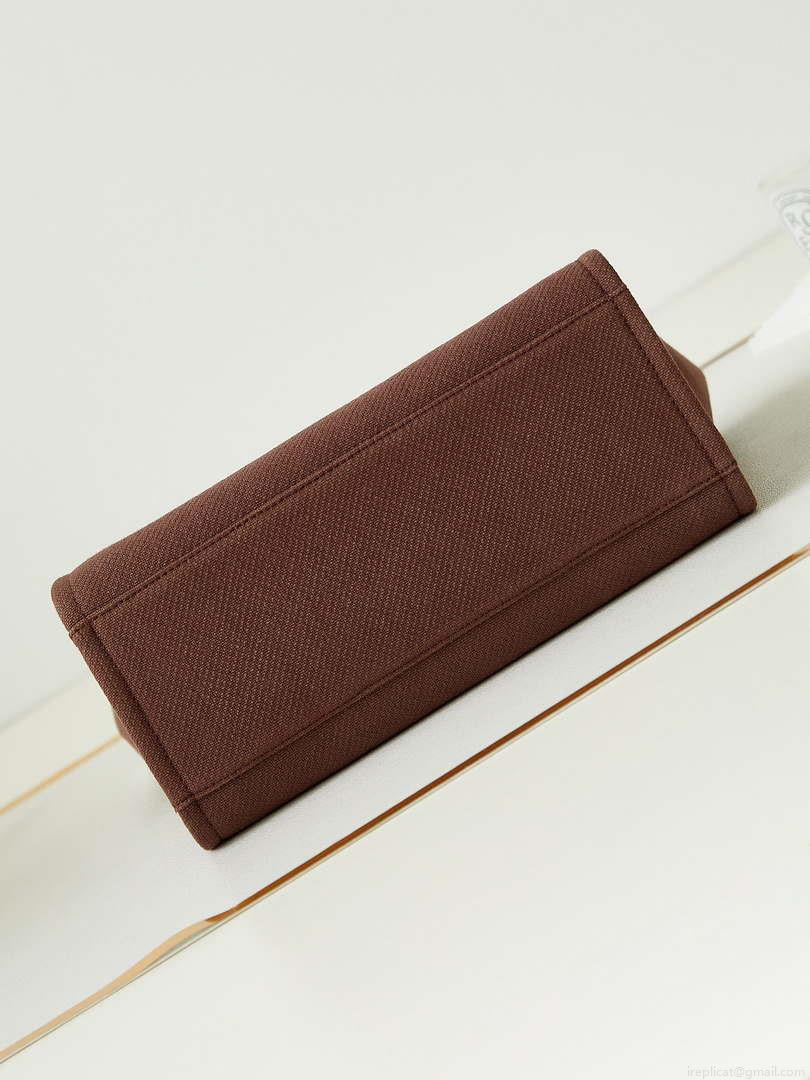 Chanel AS3257 Small Shopping Bag Mixed Fibers Calfskin & Gold-Tone Metal Brown