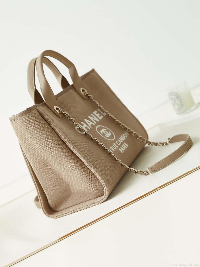Chanel AS3257 Small Shopping Bag Mixed Fibers Calfskin & Gold-Tone Metal CC8009