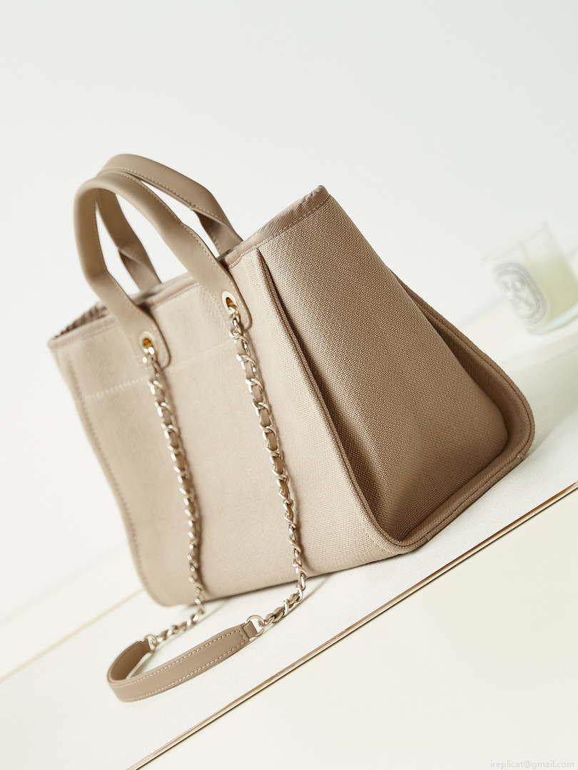 Chanel AS3257 Small Shopping Bag Mixed Fibers Calfskin & Gold-Tone Metal CC8009