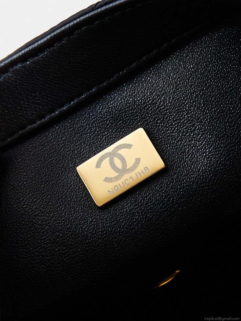 Chanel 24S AS4561 Flap Bag Sequins Gold-Tone Metal Multicolor Black