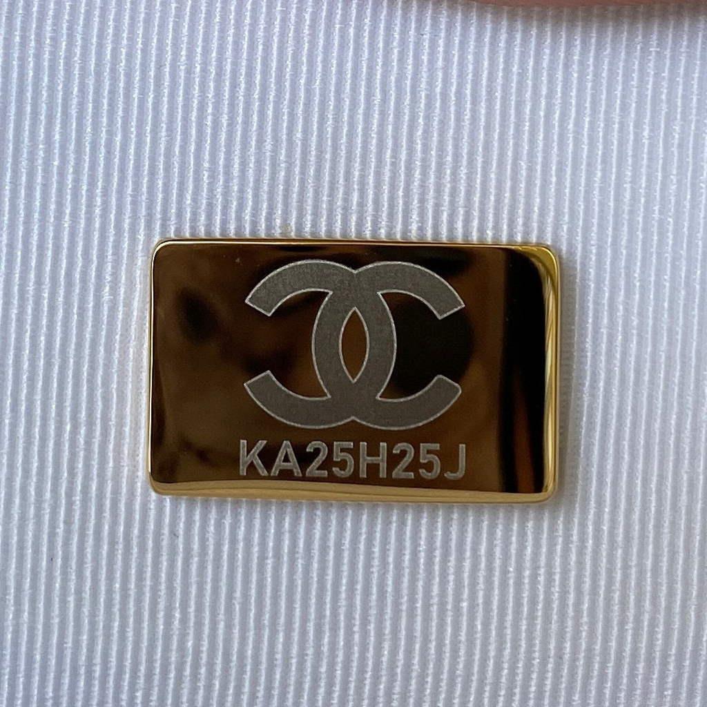 Chanel AS2563 Flap Bag Lambskin Gold White