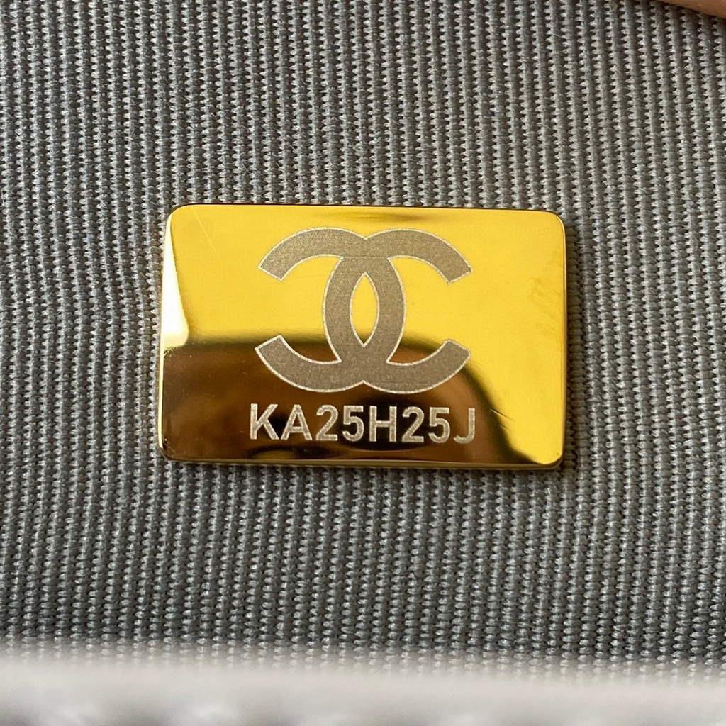 Chanel AS2563 Flap Bag Lambskin Gold Gray