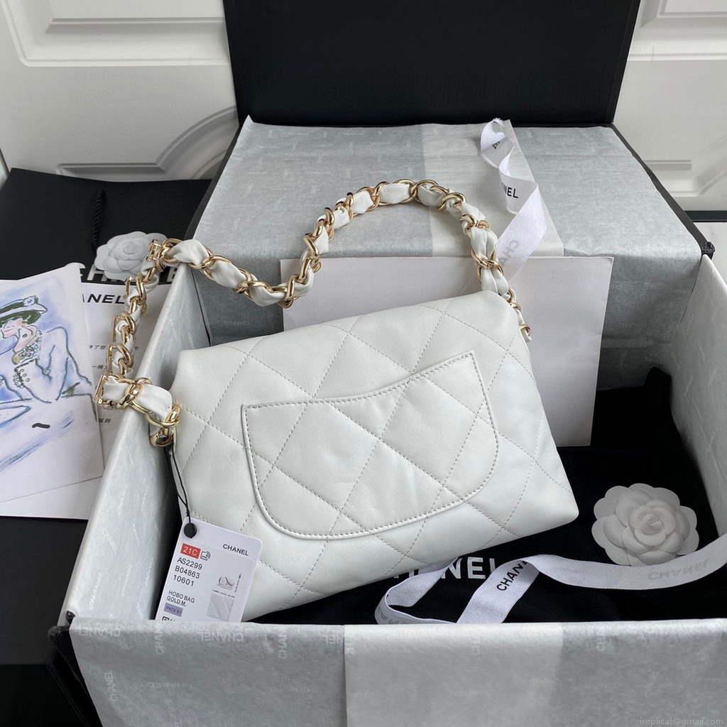Chanel AS2299 Flap Bag Shoulder White