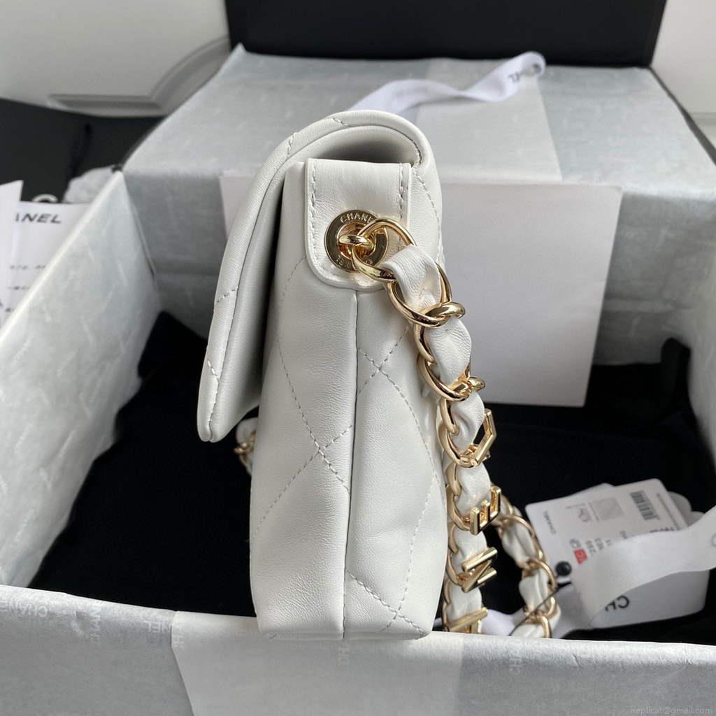 Chanel AS2299 Flap Bag Shoulder White