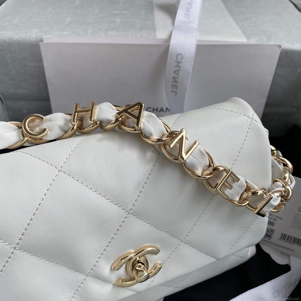 Chanel AS2299 Flap Bag Shoulder White