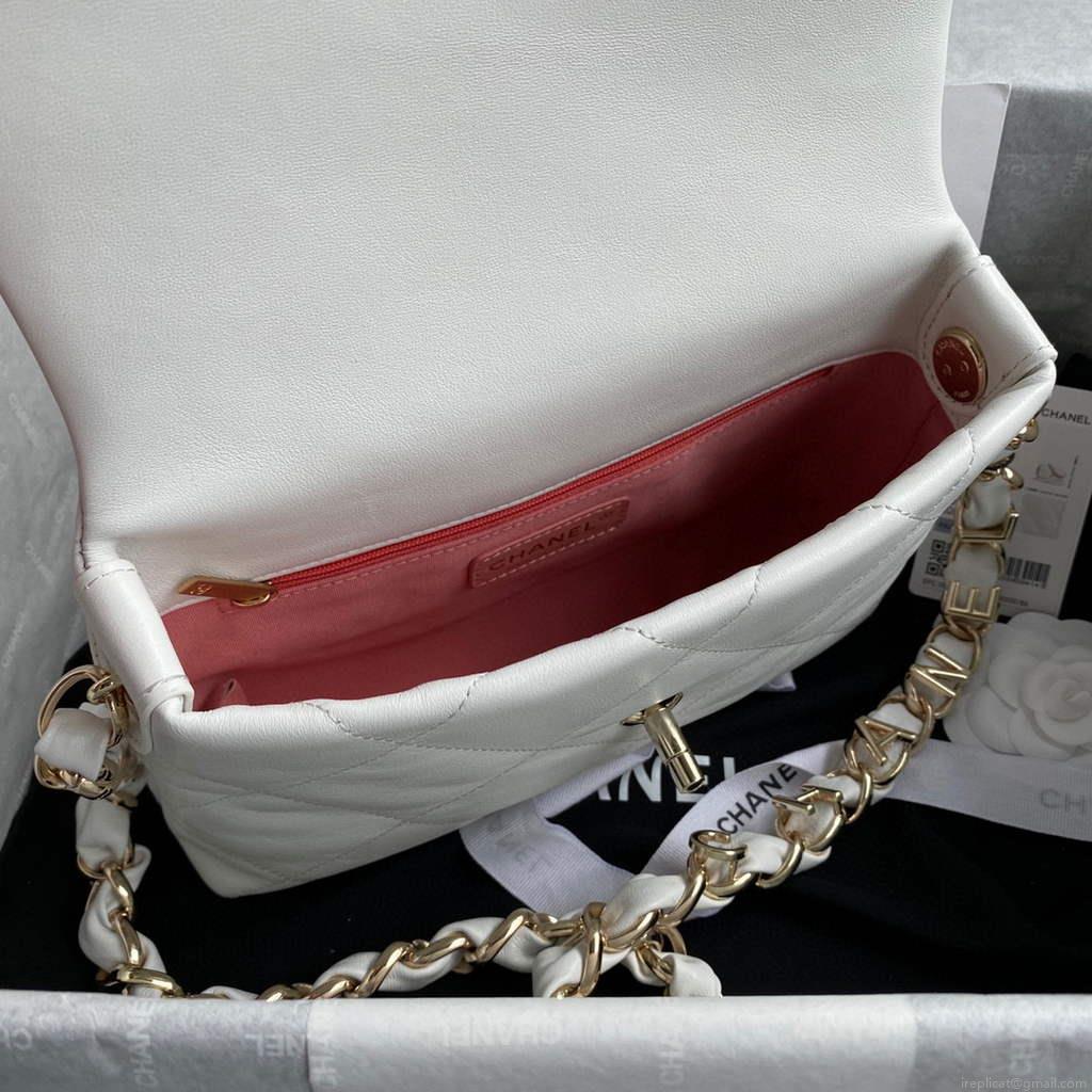 Chanel AS2299 Flap Bag Shoulder White