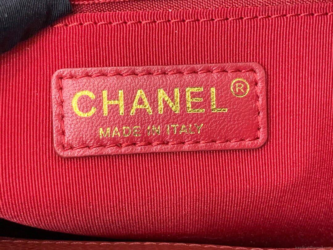 Chanel A50995 Matelasse GST Chain Tote bag caviar Calfskin leather Wine Red Gold