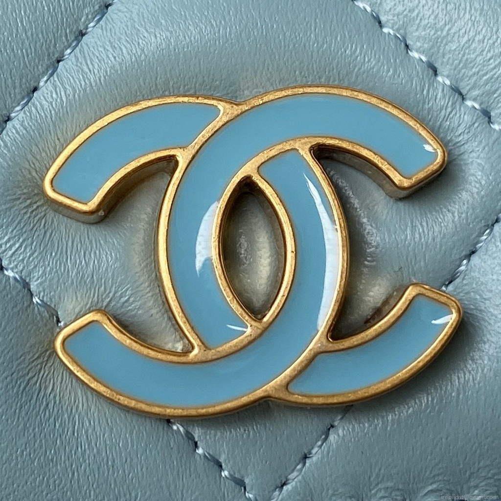 Chanel AP2635 Clutch With Chain Lambskin Blue