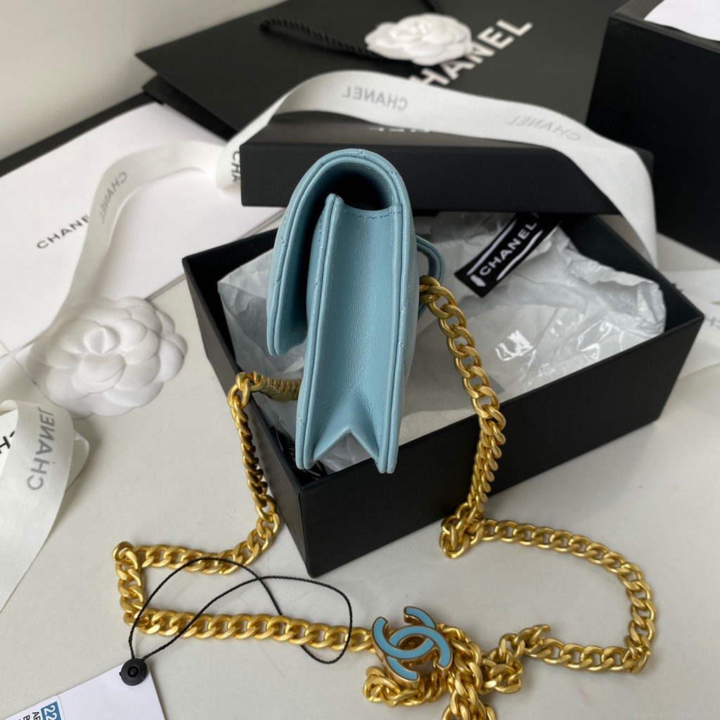 Chanel AP2635 Clutch With Chain Lambskin Blue