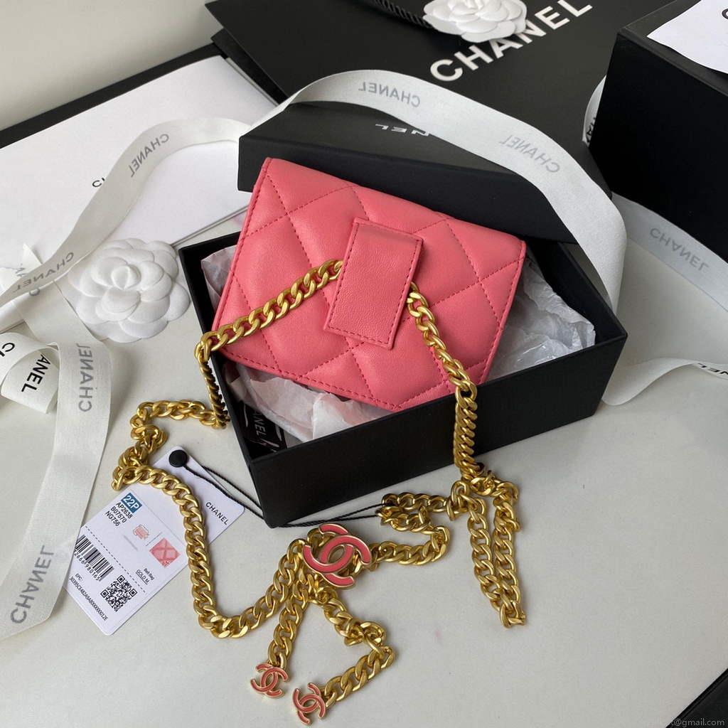 Chanel AP2635 Clutch With Chain Lambskin Pink