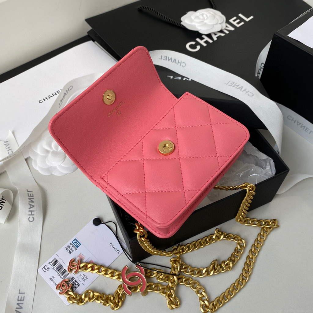 Chanel AP2635 Clutch With Chain Lambskin Pink