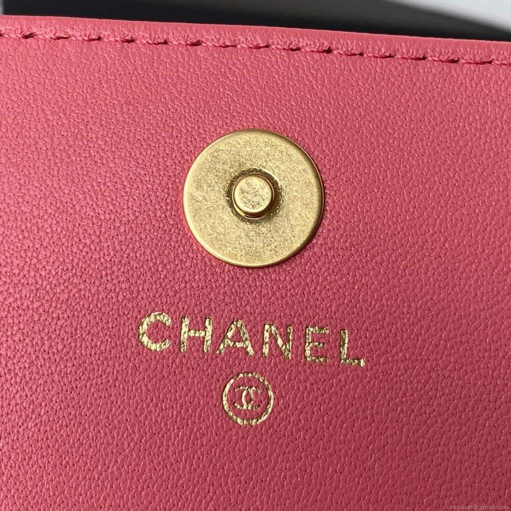 Chanel AP2635 Clutch With Chain Lambskin Pink