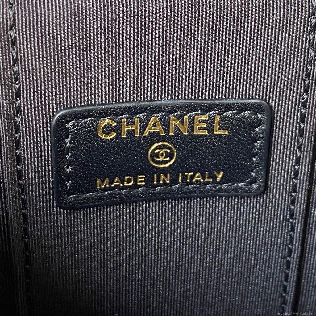 Chanel AP2581 Small Vanity with Chain lambskin Black