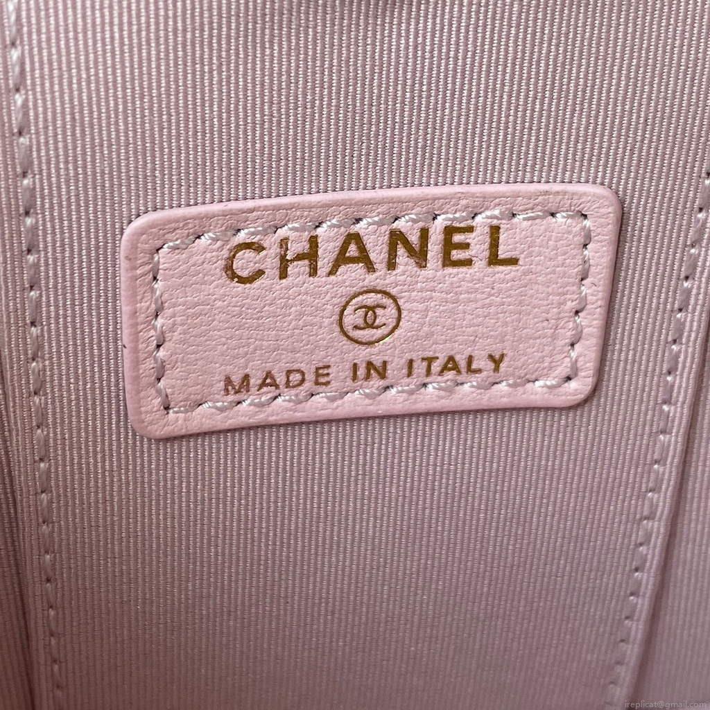 Chanel AP2581 Small Vanity with Chain lambskin Pink