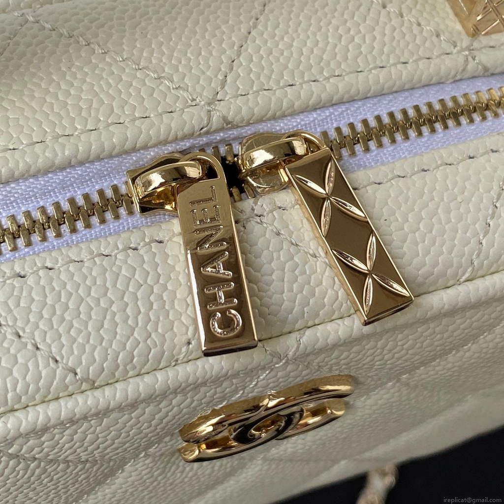 Chanel AP2634 Small Vanity with Chain Bag White
