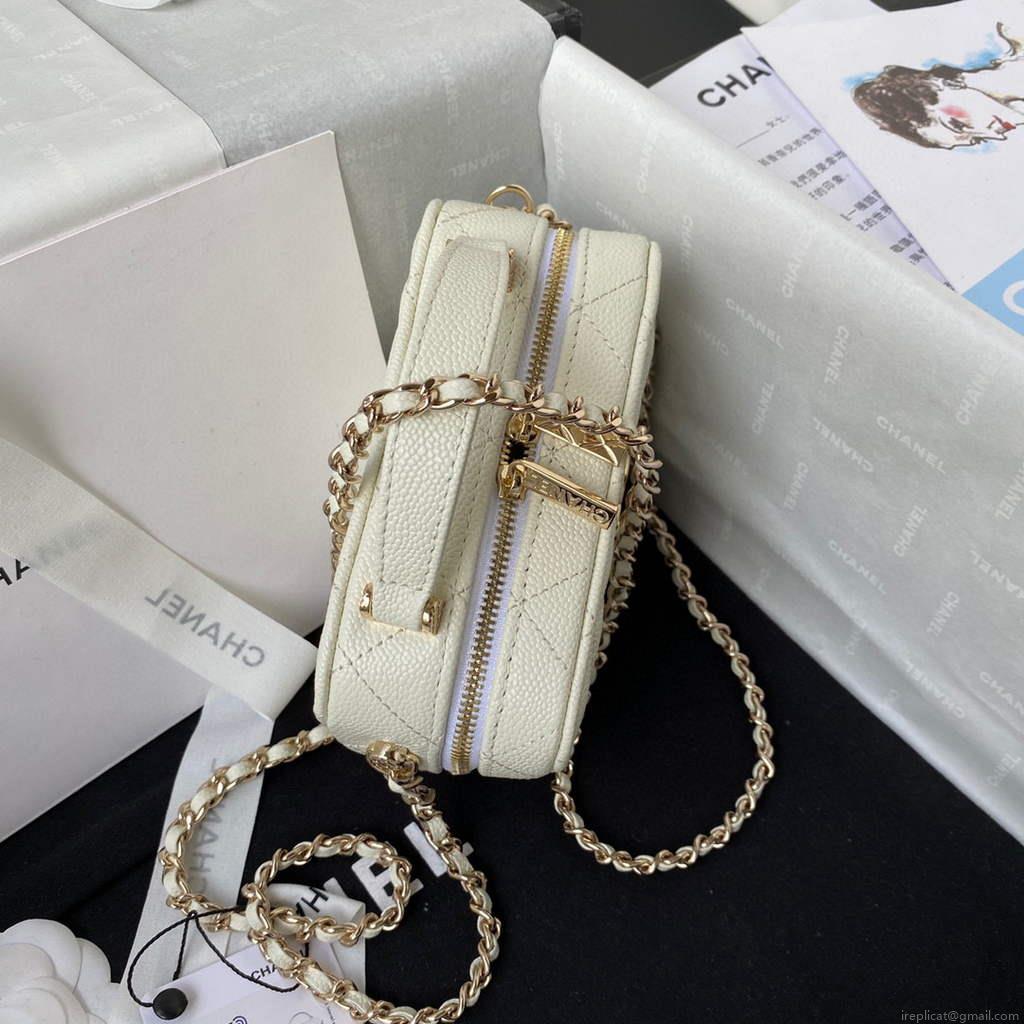 Chanel AP2634 Small Vanity with Chain Bag White