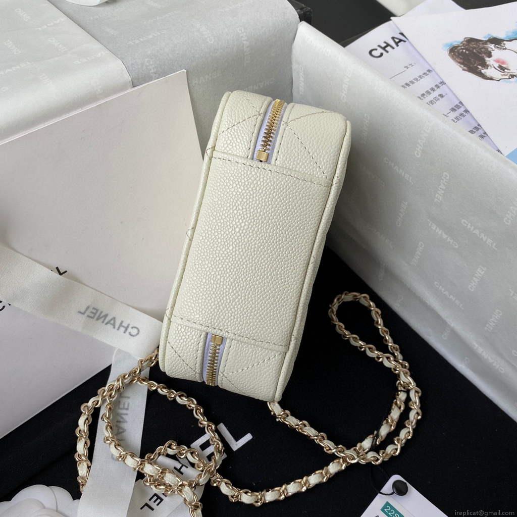 Chanel AP2634 Small Vanity with Chain Bag White