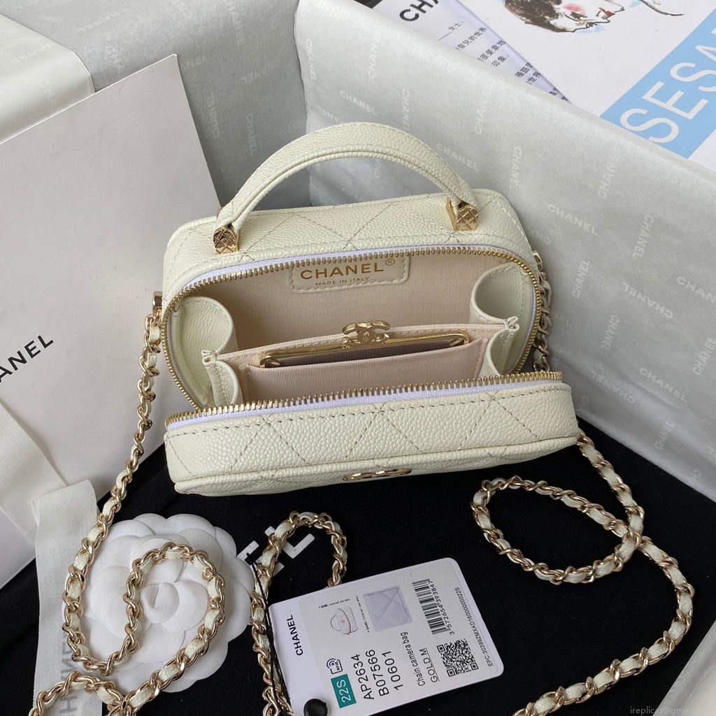Chanel AP2634 Small Vanity with Chain Bag White