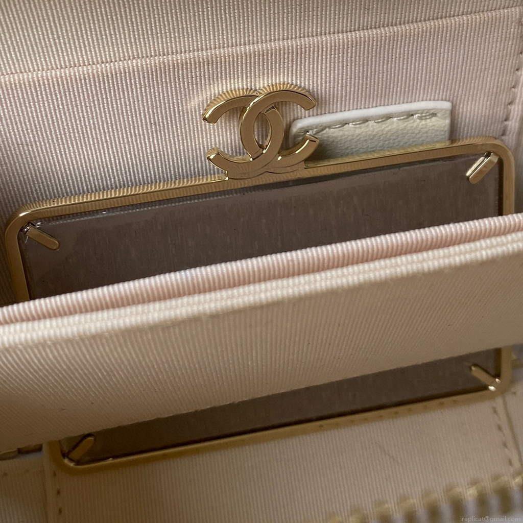 Chanel AP2634 Small Vanity with Chain Bag White