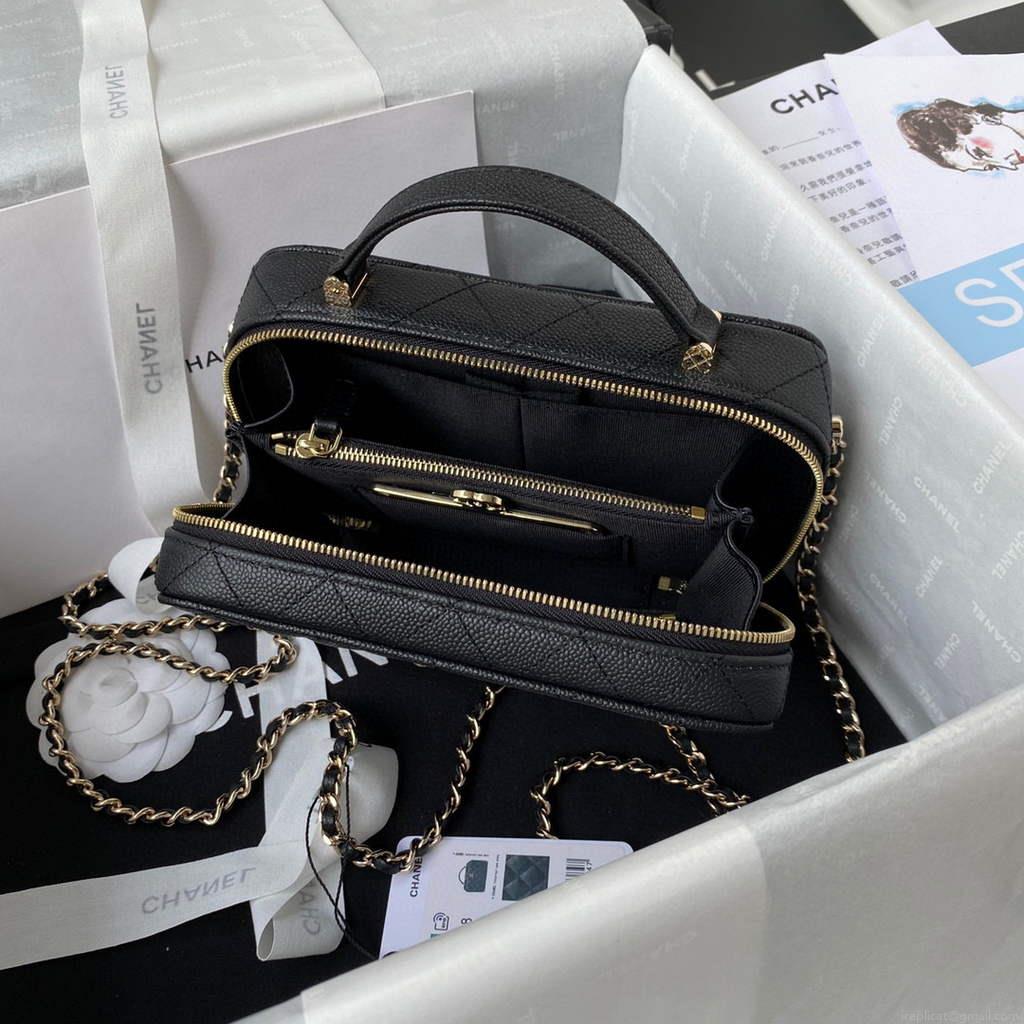 Chanel AS3168 Vanity with Chain Bag Black
