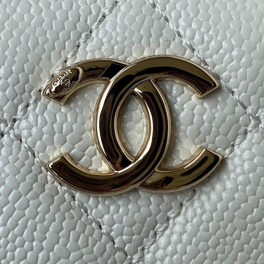 Chanel AS3168 Vanity with Chain Bag White