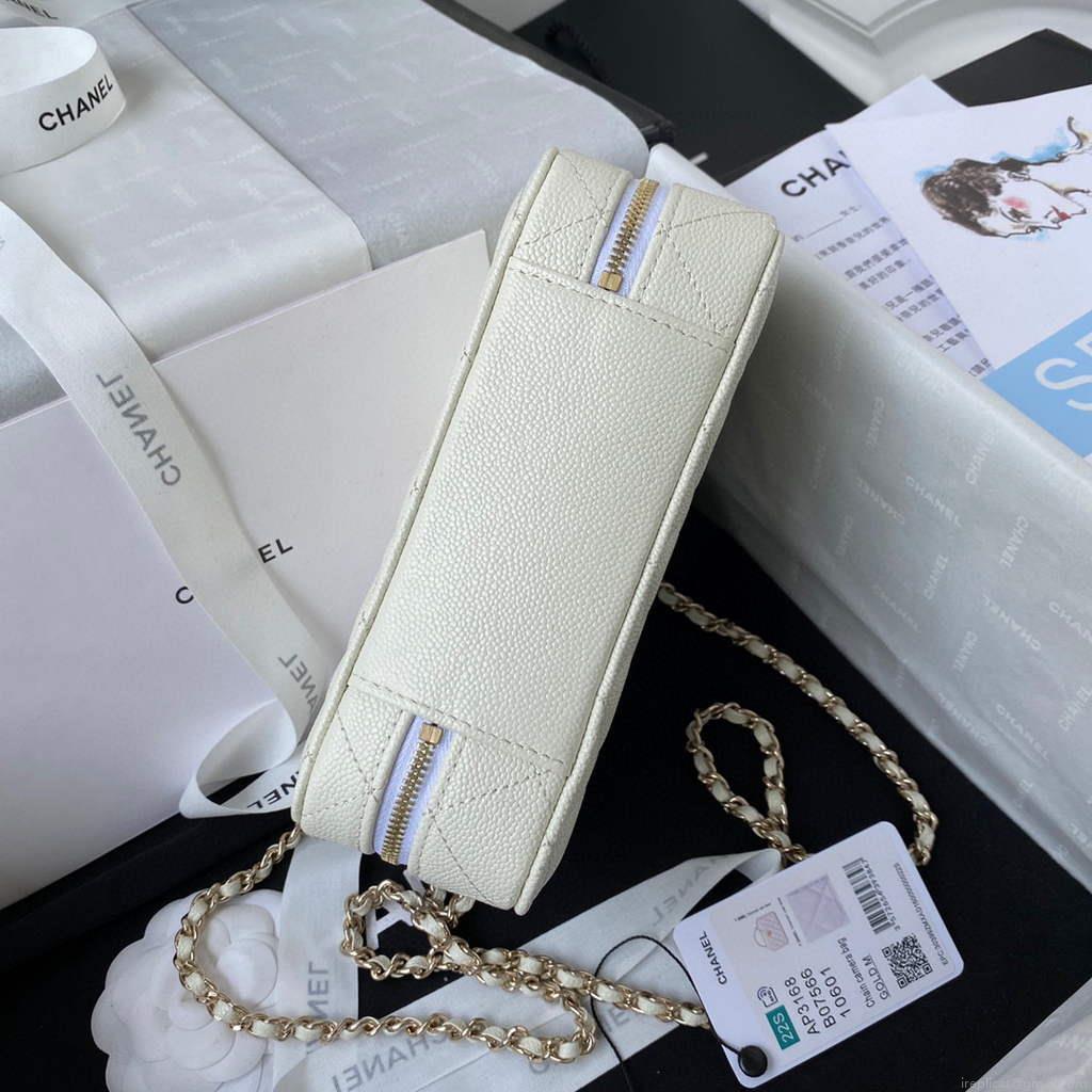 Chanel AS3168 Vanity with Chain Bag White